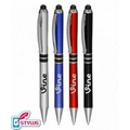 Union Printed White "Eclipse" Stylus Twist Pen